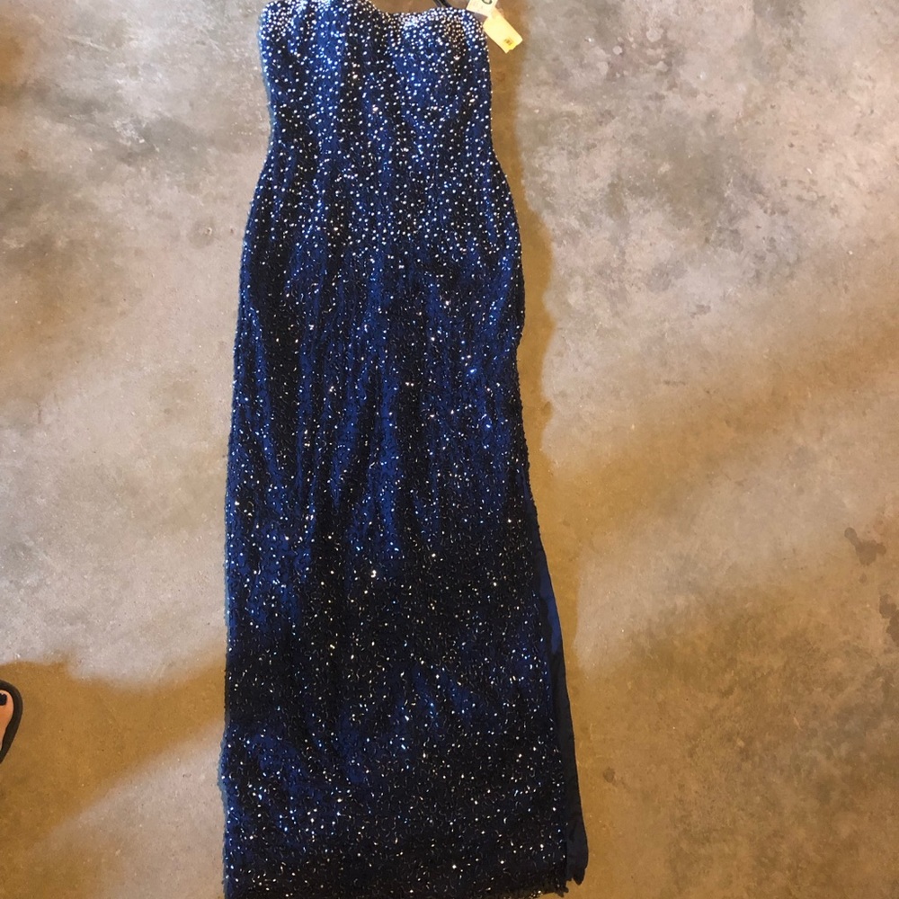 Formal strapless beaded dress